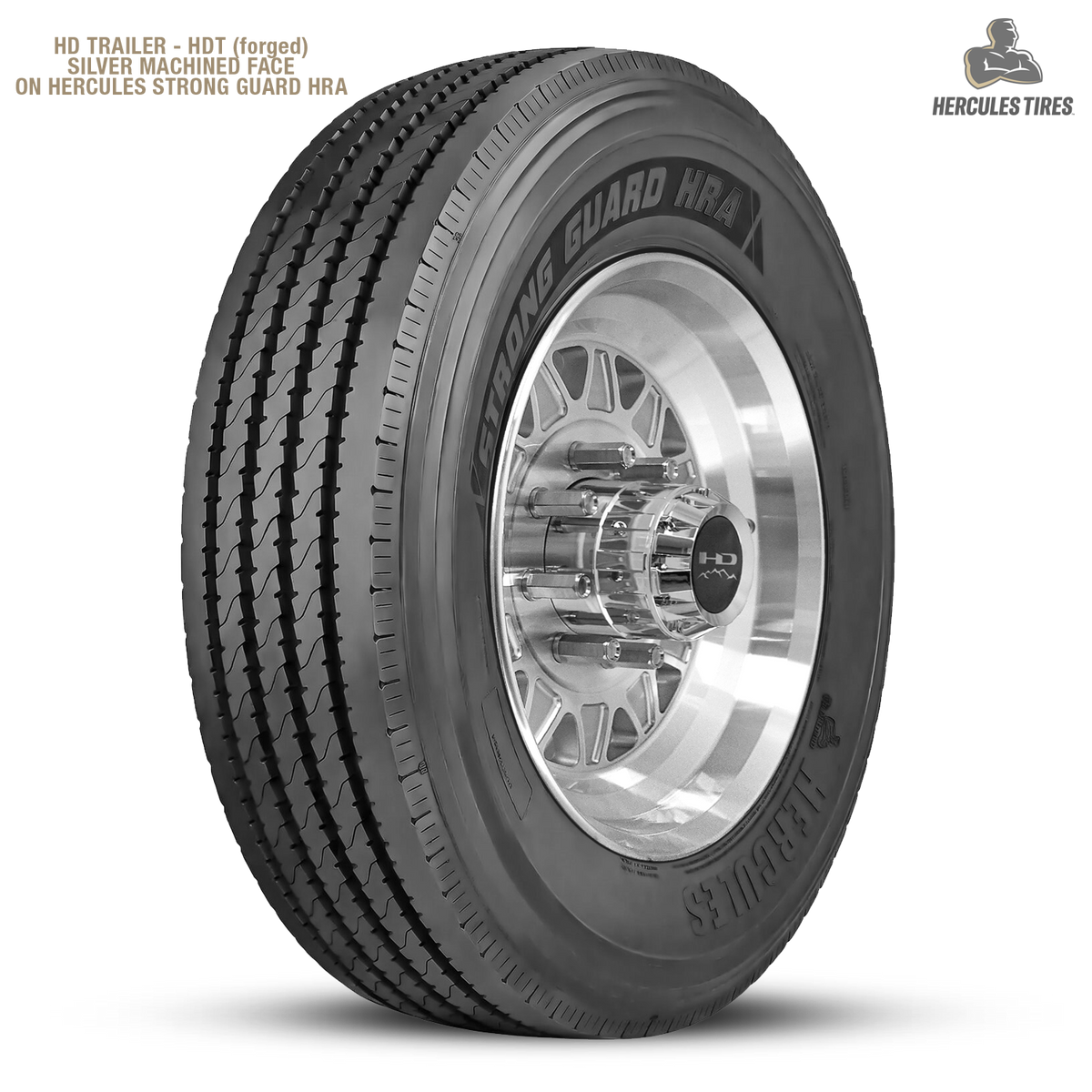 HD Trailer HDT Forged 17.5x6.75 +0 8x165mm 121.2mm Gloss Silver/Machined Face - Hub Centric - CAP NOT INCLUDED