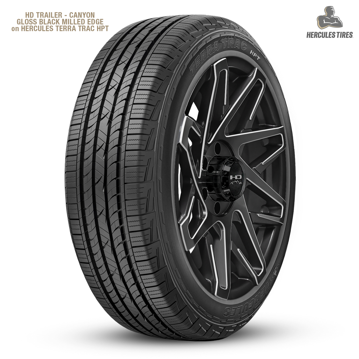 HD Trailer Canyon 20x9 +0 6x139.7mm 108mm Gloss Black Milled Edge