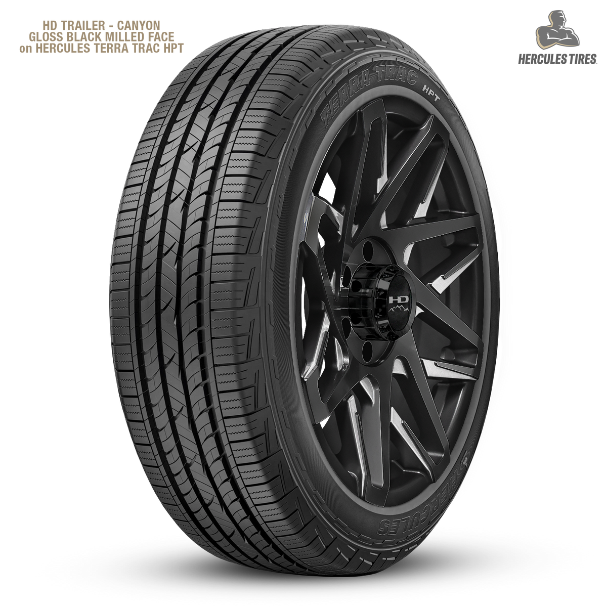HD Trailer Canyon 20x9 +0 6x139.7mm 108mm Gloss Black Milled Face