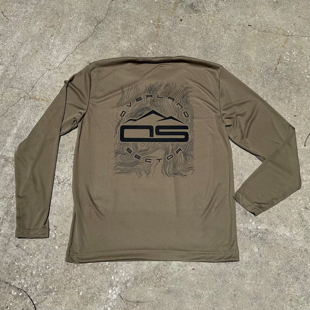 Official OVERLAND SECTOR Lightweight Moisture Wicking Long Sleeve Tee