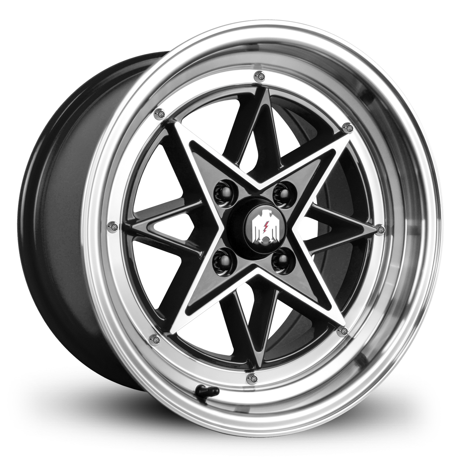 Klassik Rader RS-L 15x8 +25 4x100mm Gloss Black/Machined Face&Lip