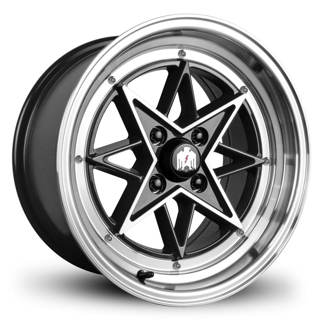 Single Ribbed Rader Wheels Klassik Rader RS-L 15x8 +25 4x100mm Gloss Black/Machined Face&Lip – HPD ...