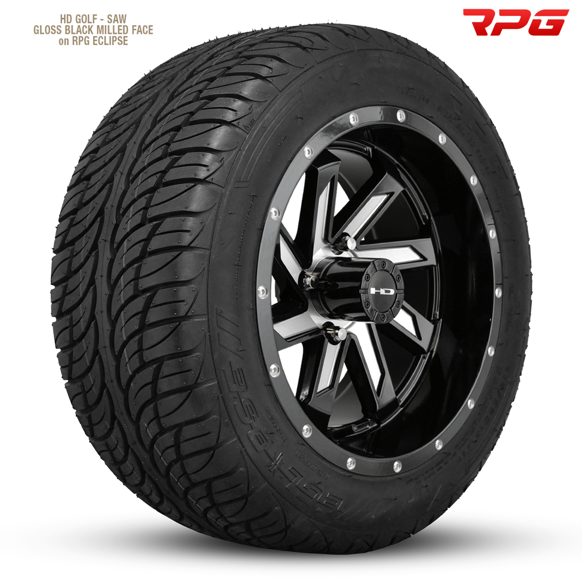 HD Golf Saw 12x7 -14 4x101.6mm 68.2mm Gloss Black/Milled Face