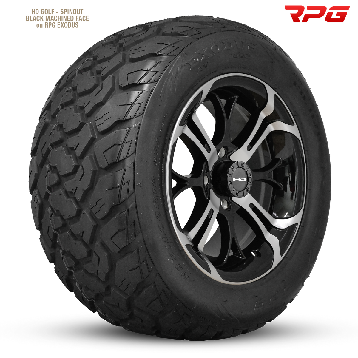 HD Golf Spinout 14x7 -10 4x101.6mm 68.2mm Gloss Black/Machined Face