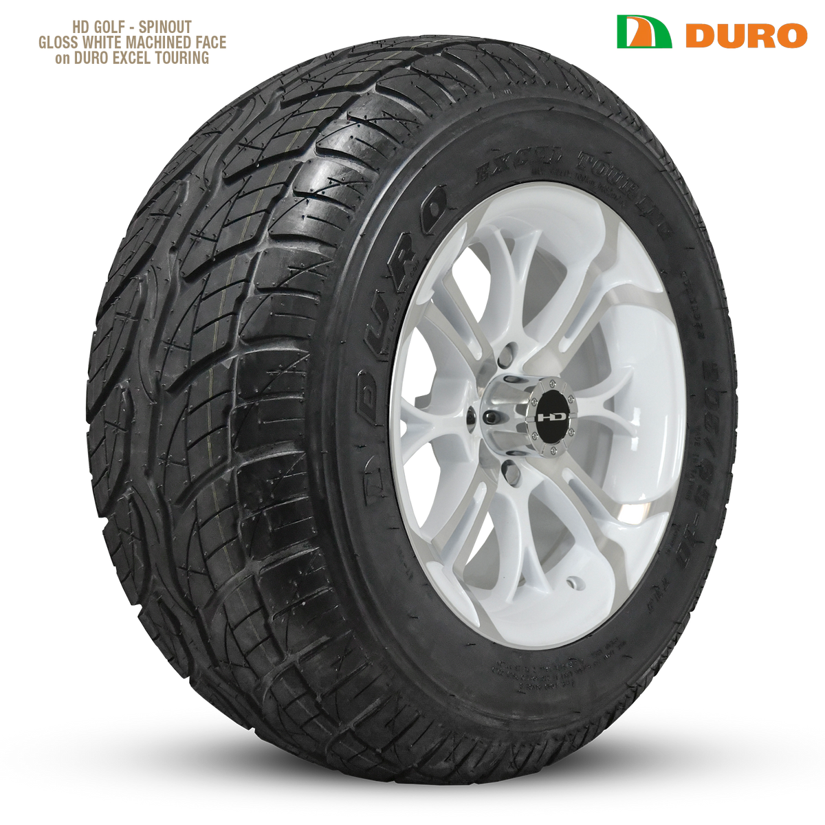 HD Golf Spinout 14x7 -10 4x101.6mm 68.2mm Gloss White/Machined Face
