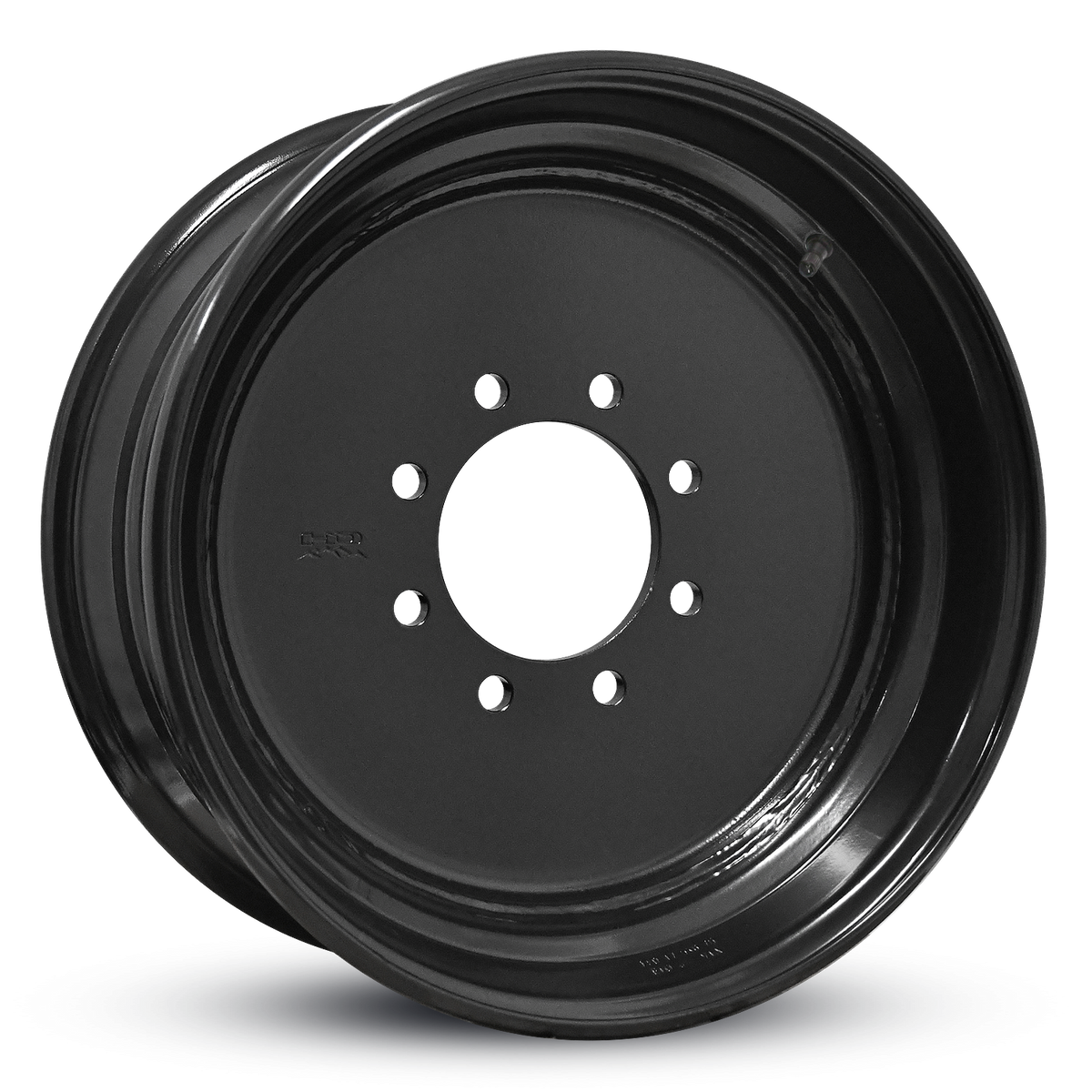 HD Trailer Workhorse 17.5x6.75 0 8x165mm 121.2mm 5mm barrel 12mm Flange All Gloss Black Powder Coat