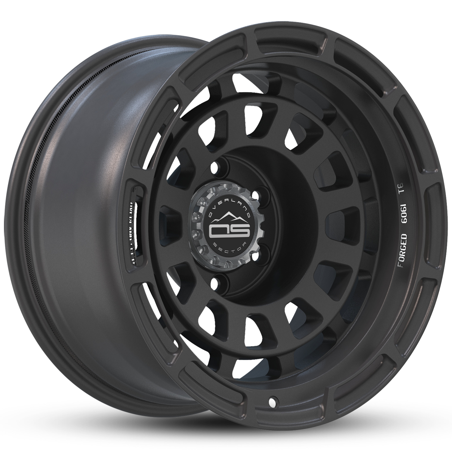 Overland Sector Badlander Forged 17x9 +0 6x135/6x139.7mm 106.1mm All Satin Black