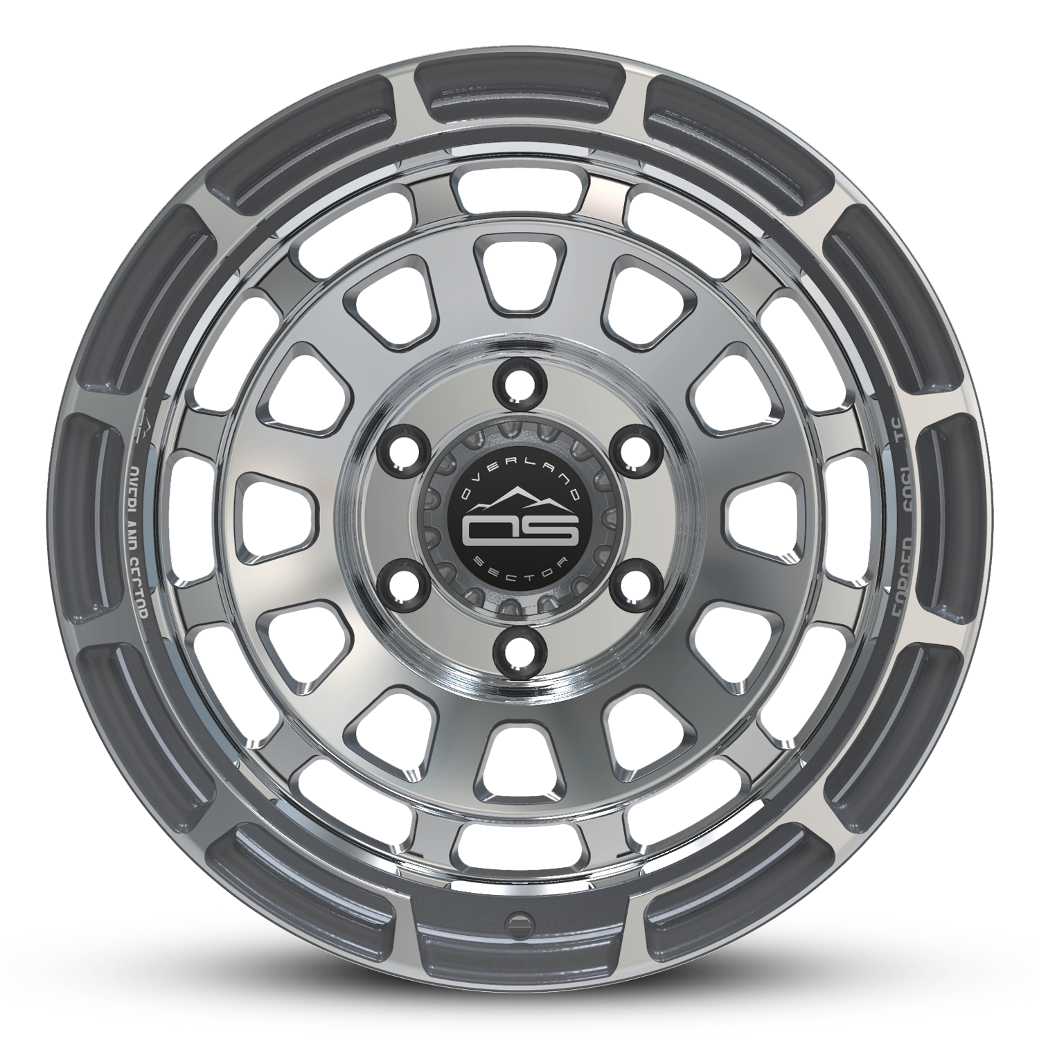 Overland Sector Badlander Forged 17x9 -18 5x127mm 71.5mm Gloss Gun Metal Machined Face
