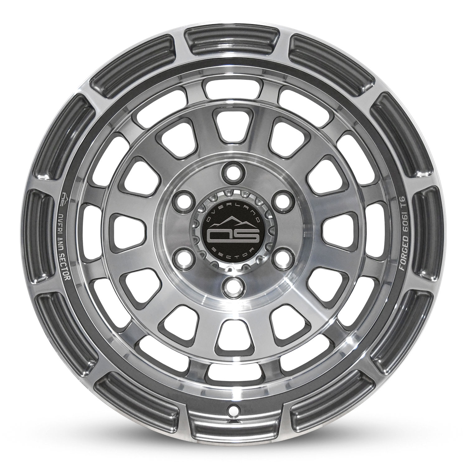 Overland Sector Badlander Forged 17x9 -12 6x139.7mm 106.1mm Gloss Gun Metal Machined Face