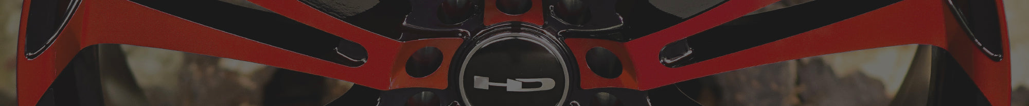 HD Wheels Spinout Gloss Black Red Face Banner