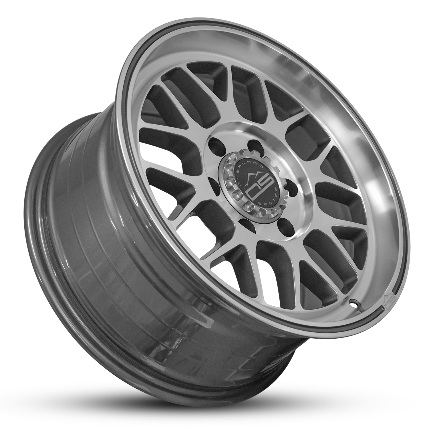 Overland Sector Hyperdrive Flow Formed 17x8.5 +25 6x139.7 106.1mm Gloss Gun Metal/Machined Face