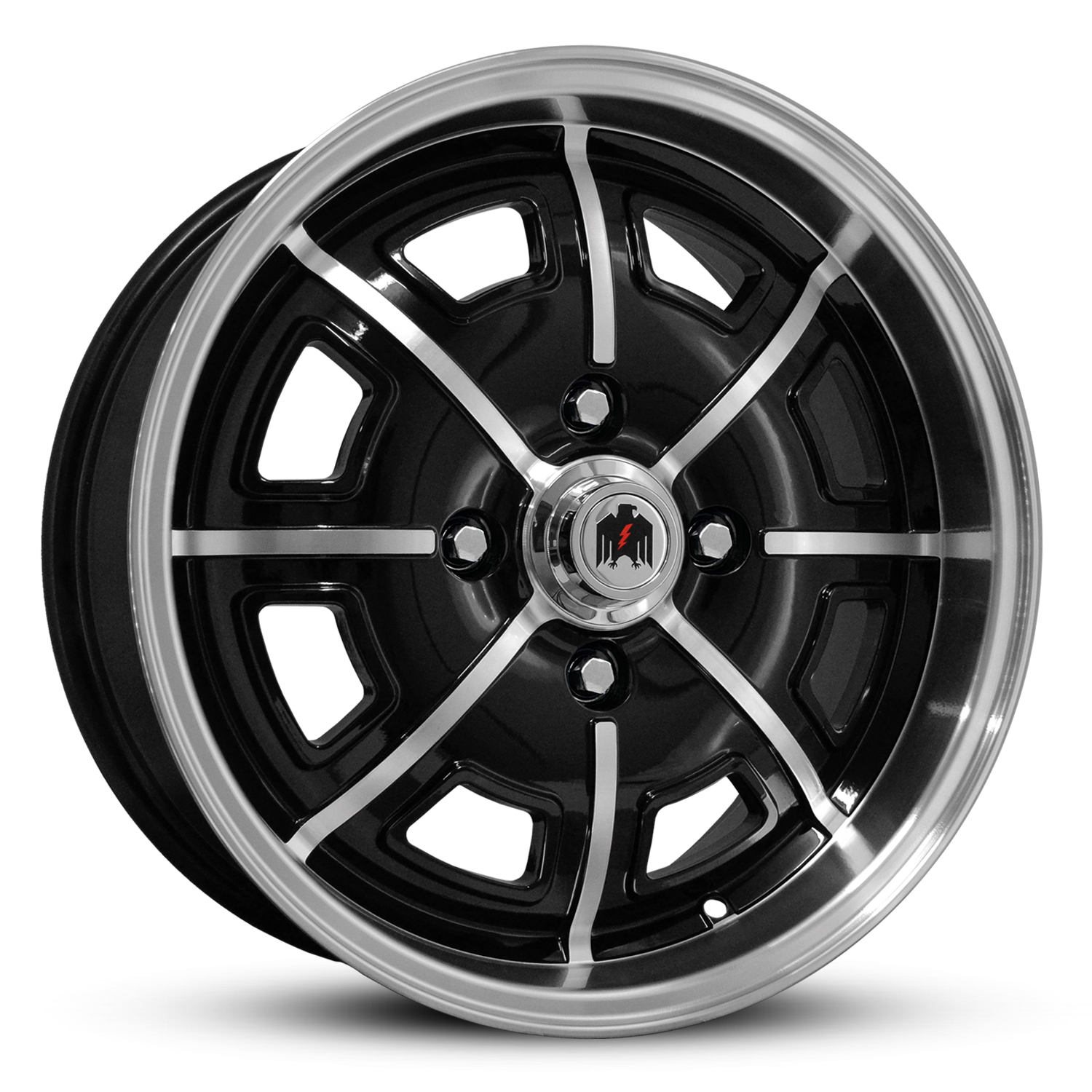Klassik Rader Pedrini 17x7 +40 4x130mm Gloss Black/Machined Spokes&Lip