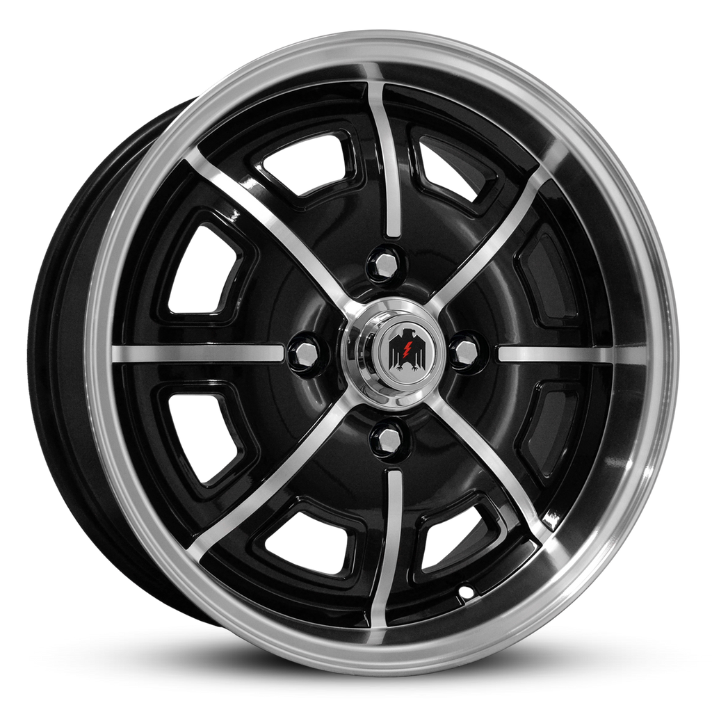 Klassik Rader Pedrini 17x7 +40 4x130mm Gloss Black/Machined Spokes&Lip