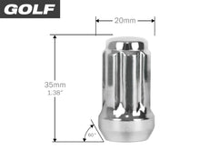 Load image into Gallery viewer, Perfectly Tight 6 Spline Lug Nut Tapered Seat 7/16 x 35mm - Chrome Steel - 1 Piece