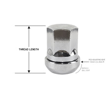 Load image into Gallery viewer, Perfectly Tight Adjustable 17mm Hex Lug Nut Tapered Seat 12x1.25 x 35mm - Chrome Steel - Set of 20