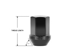 Load image into Gallery viewer, Perfectly Tight 3/4&quot; Hex Lug Nut Tapered Seat 1/2-20 x 35mm - Black Steel - 1 Piece