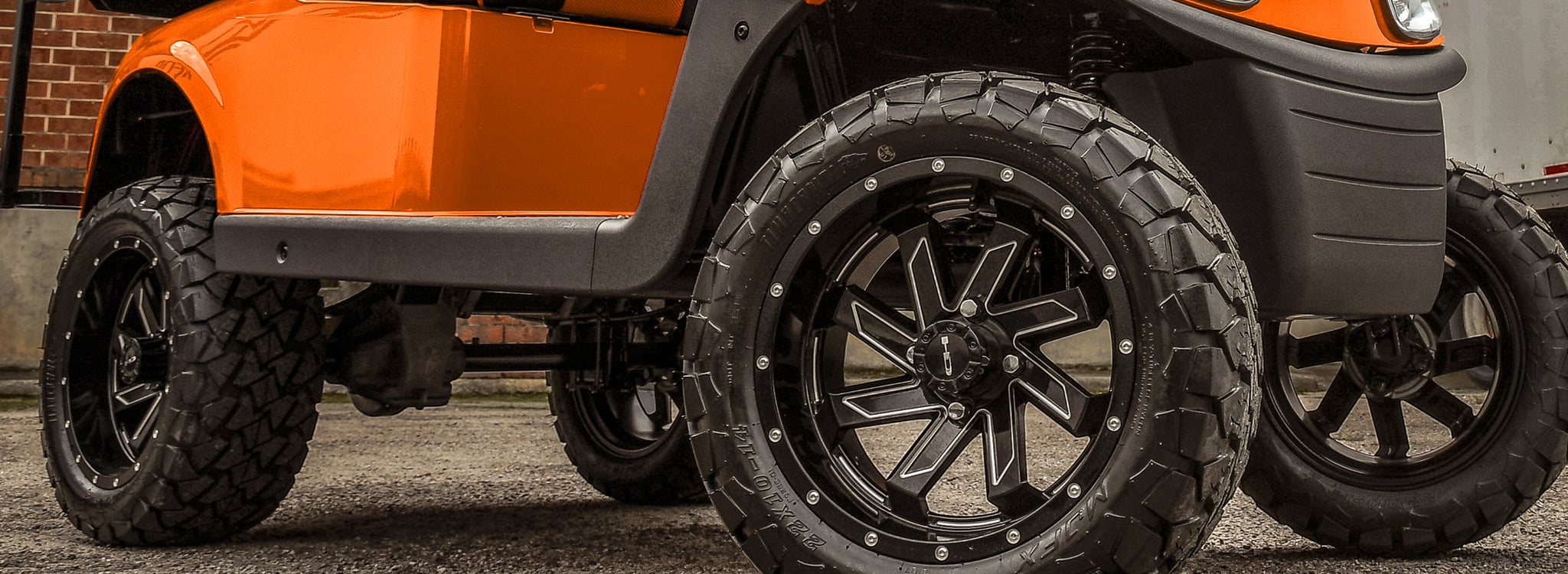 HD Golf Wheels Saw Gloss Black Milled Edge