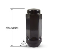 Load image into Gallery viewer, Perfectly Tight 3/4&quot; Hex Lug Nut Tapered Seat 14x1.5 x 50mm - Black Steel - 1 Piece