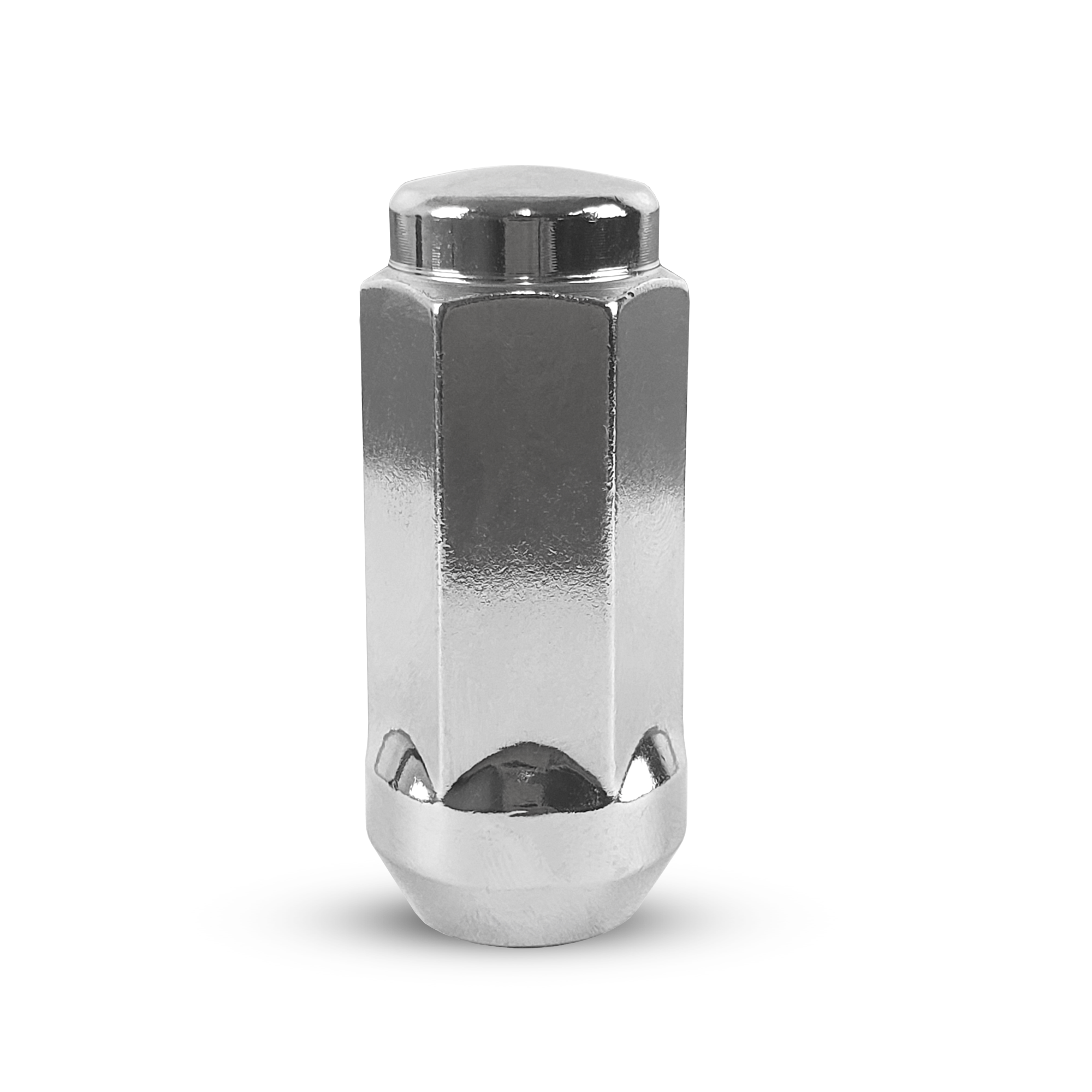 Perfectly Tight 21mm Hex Bulged Lug Nut Tapered Seat 5/8-18 x 48mm - Chrome Steel - 1 Piece