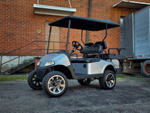 Load image into Gallery viewer, Shop the HD Golf Wheels SAW Gloss Black Machined Face &amp; Lip online today for your Club Car, Cushman, EZGO, ICON EV, Garia, Massimo, Polaris, or Yamaha Golf Cart.