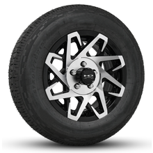 Load image into Gallery viewer, Shop Online for Custom Trailer Aluminum Alloy Wheel Rims Mounted by HD Trailer Wheels in 14x5.5 in 5-Lug Pattern with Tire Combo 