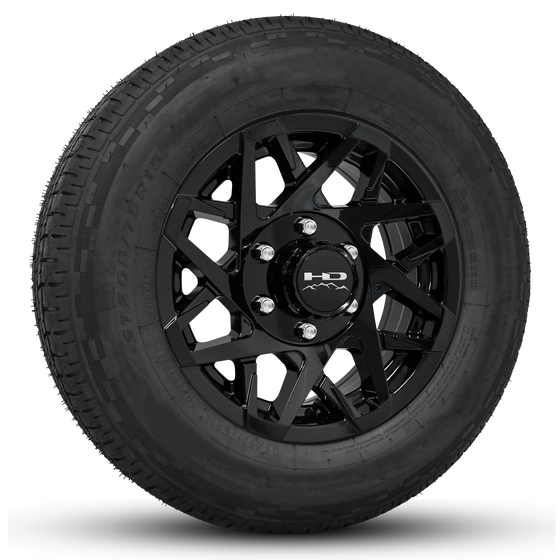 Shop Online for Trailer Wheel Rim & Tire Packages at HD Trailer for 15x6.0 in 6-Lug Bolt Patterns All Gloss Black Wheels