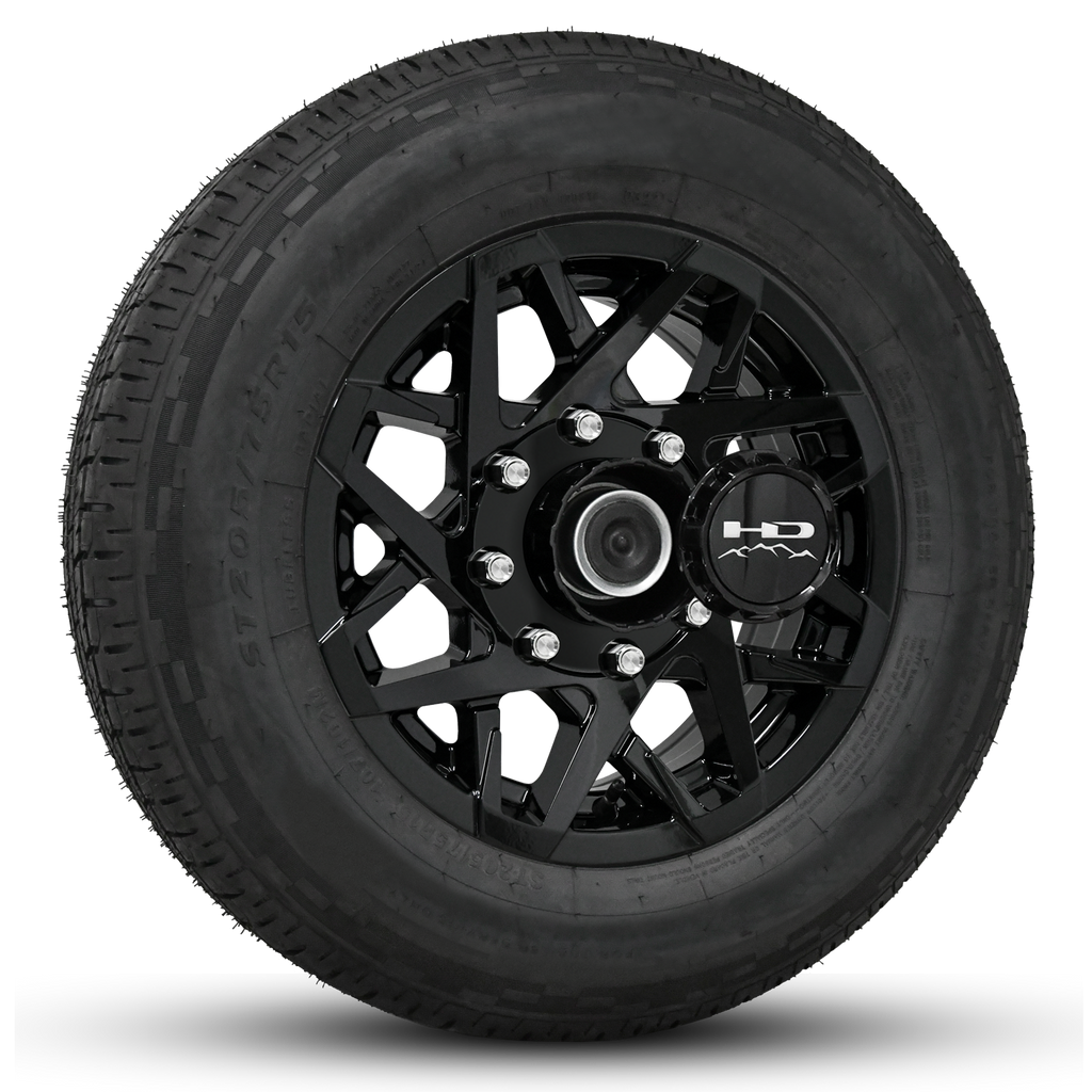 HD Trailer Serviceable Trailer Wheel Rim Center Hub Cap with Removable End for Easy Access to Service Axle Bearing Buddy without having to remove the wheel.
