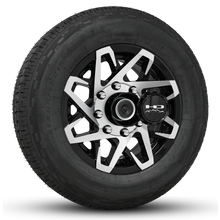 Load image into Gallery viewer, HD Trailer Serviceable Trailer Wheel Rim Center Hub Cap with Removable End for Easy Access to Service Axle Bearing Buddy without having to remove the wheel.
