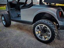Load image into Gallery viewer, Shop the HD Golf Wheels SAW Gloss Black Machined Face &amp; Lip online today for your Club Car, Cushman, EZGO, ICON EV, Garia, Massimo, Polaris, or Yamaha Golf Cart.