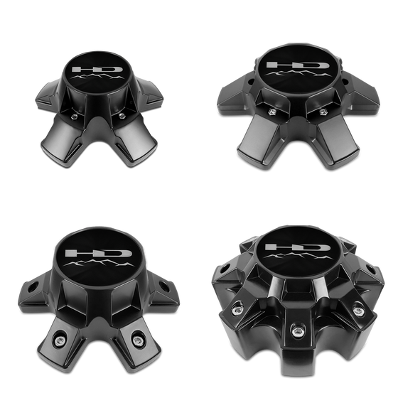 HD Off-Road - Off-Road Satin Black Trailer Wheel Center Caps