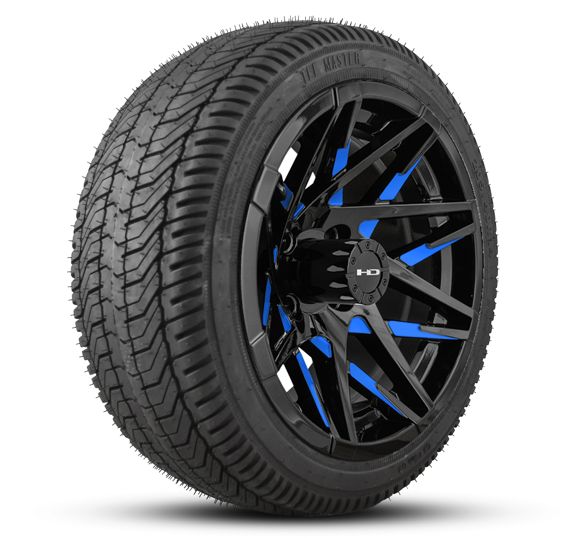 HD Golf Cart Wheels Blue Canyon Concaved Rim 14x7.0 in 4x101.6 Bolt Pattern