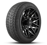 HD Golf Wheel & Tire Package ( 1pc ) 14x7.0 Canyon Black Milled Face w ( 1pc ) 205/40-14 All Season Tire