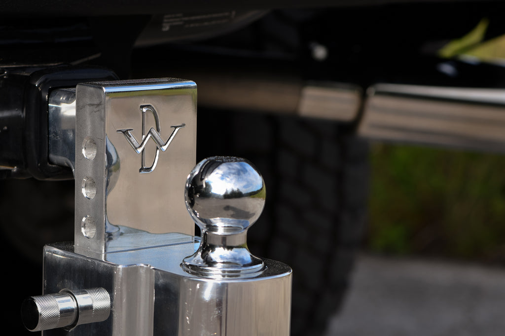 Fastway E-Series 6 Inch Billet Aluminum Dropped Trailer Hitch DEADWOOD Edition by HD Off-Road Wheels