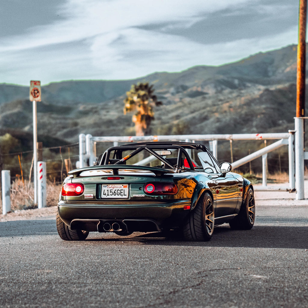 Jongbloed Racing Wheels Series 500 Flow Formed Widebody Green Mazda Miata Roll Bar 15 inch All Satin Bronze