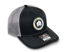 Load image into Gallery viewer, Klassik Rader Wheels Official Richardson 112 Snap Back Trucker Style Hat in Gray &amp; Black