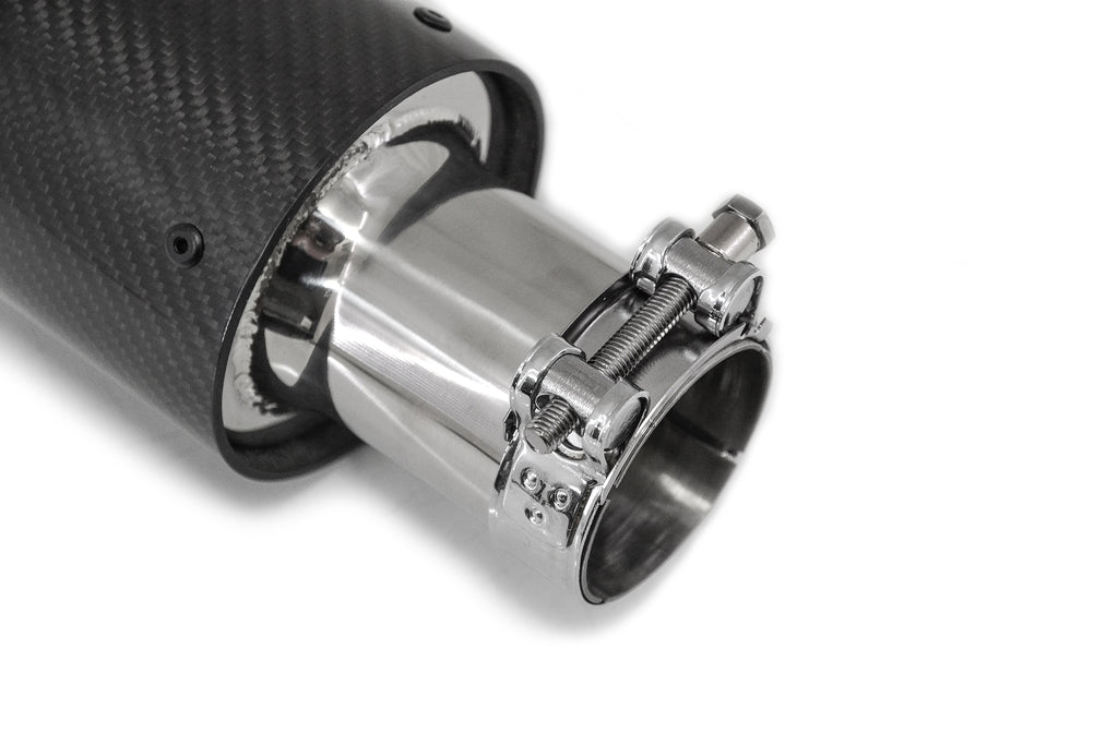 HD Off-Road Polished Stainless & Carbon Fiber Universal Exhaust Tips