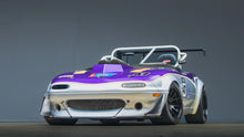 Load image into Gallery viewer, Mazda Miata Full Racecar Jongbloed Racing Wheels 15x11.0 Flow Formed S500 4x100 Spec Miata in All Satin Black Front Angled Shot