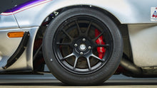 Load image into Gallery viewer, Mazda Miata Full Racecar Jongbloed Racing Wheels 15x11.0 Flow Formed S500 4x100 Spec Miata in All Satin Black Front Wheel Rim Close Side Front  Shot
