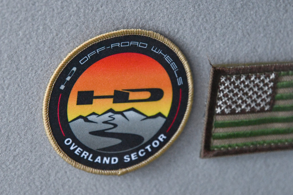 HD Off-Road Wheels Overland Sector Velcro Morale Patch 3.0 Inch Diameter with Tactical Styling