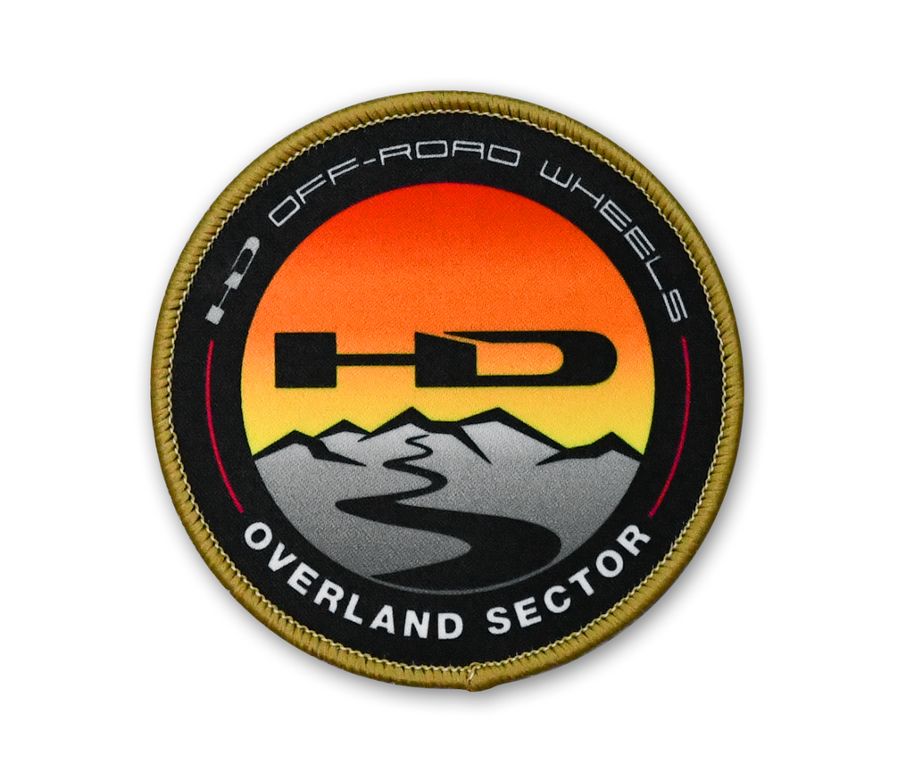 HD Off-Road Wheels Overland Sector Velcro Morale Patch 3.0 Inch Diameter with Tactical Styling