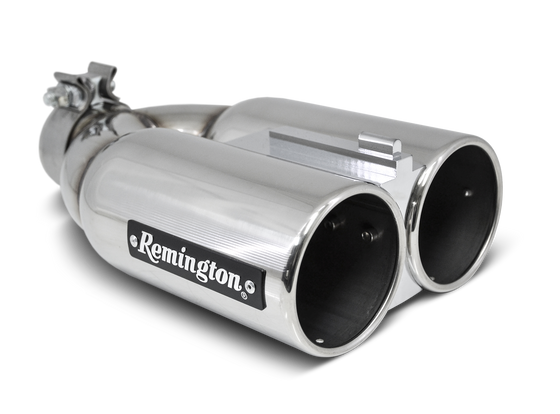 Remington® Off-Road Edition "Double Barrel" Polished Universal Exhaust Tips