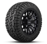 HD Golf Wheel & Tire Package ( 1pc ) 12x7.0 RTC All Gloss Black w ( 1pc ) 23 Inch A/T Tire