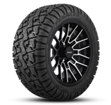 HD Golf Wheel & Tire Package ( 1pc ) 12x7.0 RTC Gloss Black Machined Face w ( 1pc ) 23 Inch A/T Tire