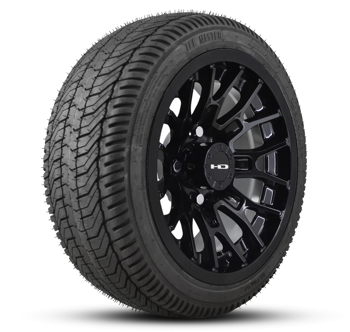 4pc HD Golf Wheel & Tire Package 12x7.0 RTC w/ 215/35-R12 Street Tire.