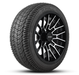 HD Golf Wheel & Tire Package ( 1pc ) 14x7.0 RTC Gloss Black Machined Face w ( 1pc ) 205/40-14 All-Season Tire
