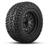 HD Golf Wheel & Tire Package ( 1pc ) 14x7.0 Venture All Satin Black w ( 1pc ) 23 Inch A/T Tire