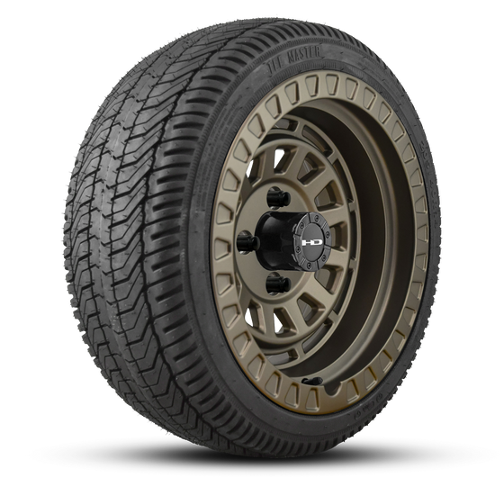 HD Golf Wheel & Tire Package ( 1pc ) 14x7.0 Venture All Satin Bronze w ( 1pc ) 205/40-14 All-Season Tire