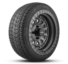 Load image into Gallery viewer, HD Golf Wheel &amp; Tire Package ( 1pc ) 14x7.0 Venture All Satin Grey w ( 1pc ) 205/40-14 All-Season Tire
