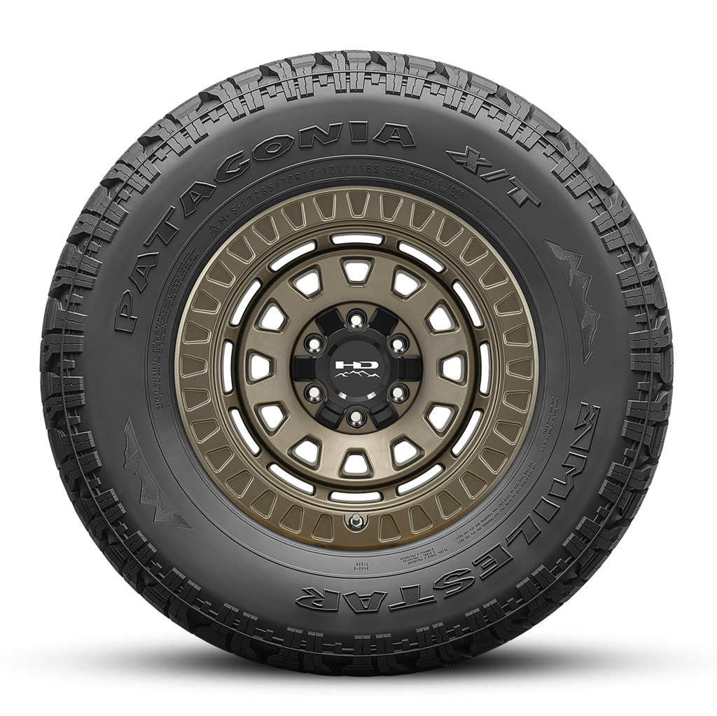 MILESTAR Patagonia X/T All Terrain 40K Mile Warranty Tire with the HD Off-Road Overland Sector Venture in 17x9.0 All Satin Black Flat Shot Mounted & Balanced Wheel & Tire Package