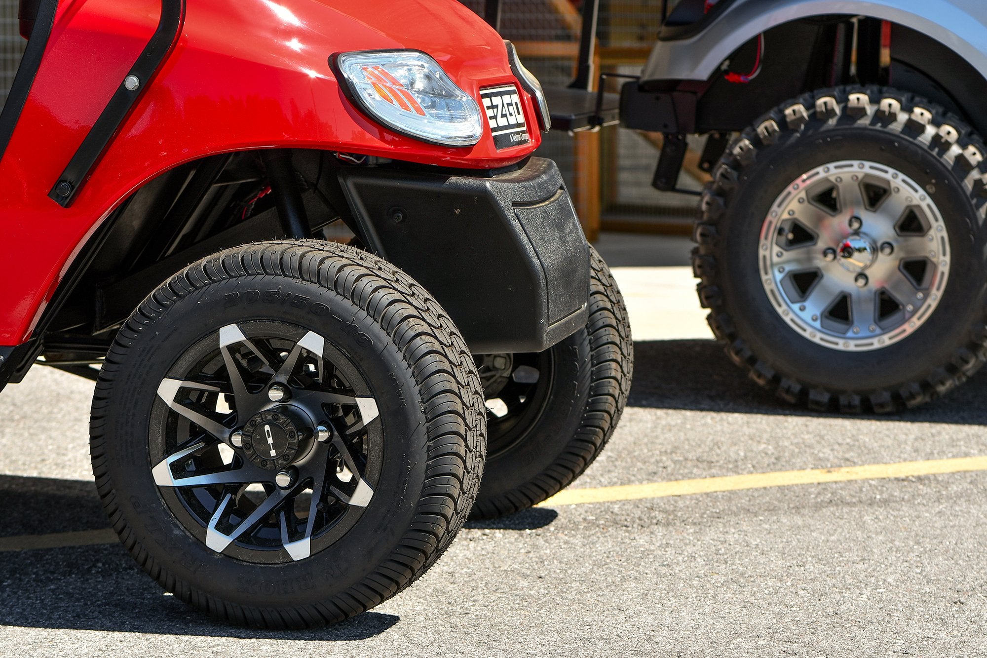 HD Golf Wheels Golf Wheel & Tire Packages HD Golf Wheel & Tire Package - 10x7.0 Canyon Black Machined w 205/50-10 All-Season Tire ( 4pc )